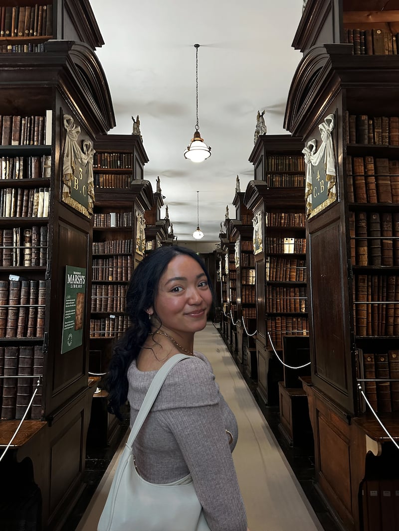 Nadya Trujillo in Marsh's Library, Dublin, in November 2025
