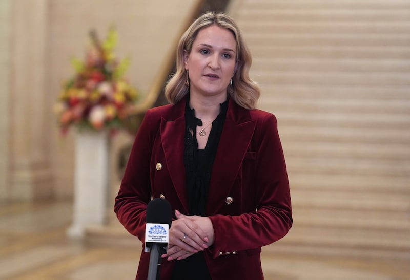 Minister for Foreign Affairs Helen McEntee said Donald Trump’s threat of tariffs on eight EU countries was 'deeply regrettable' and would 'rip up' an EU-US trade deal struck last year. Photograph: Brian Lawless/PA Wire