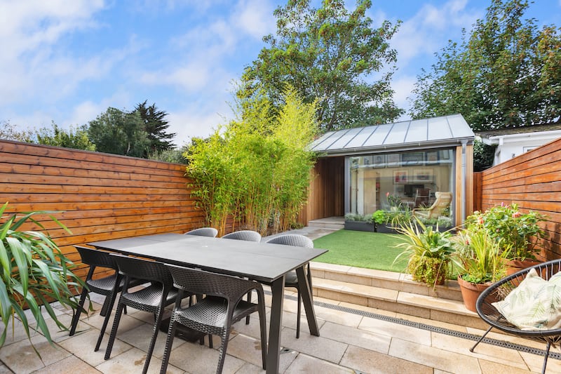 Rear garden with home office