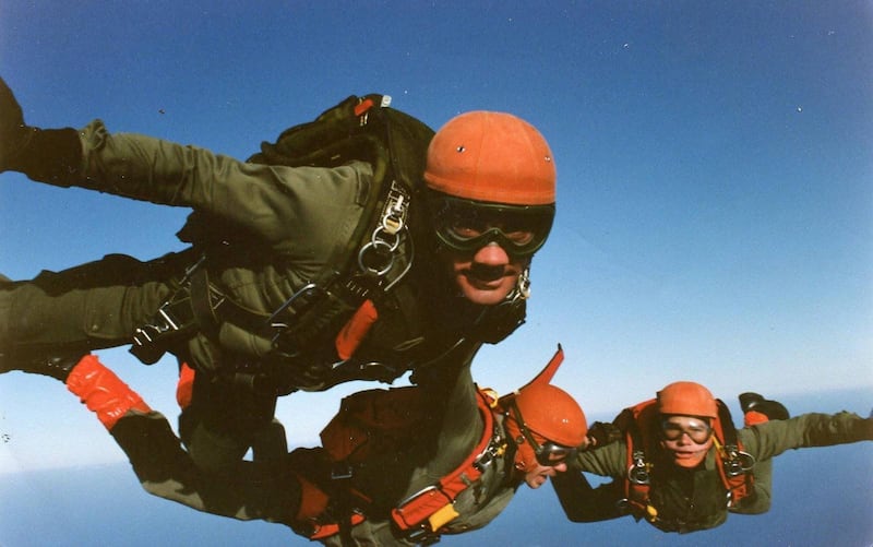 Legionnaire: Liam Cullinane with fellow French Foreign Legion commandos in the early 1990s