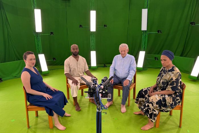 The cast of ‘An Ark’ in rehearsal.