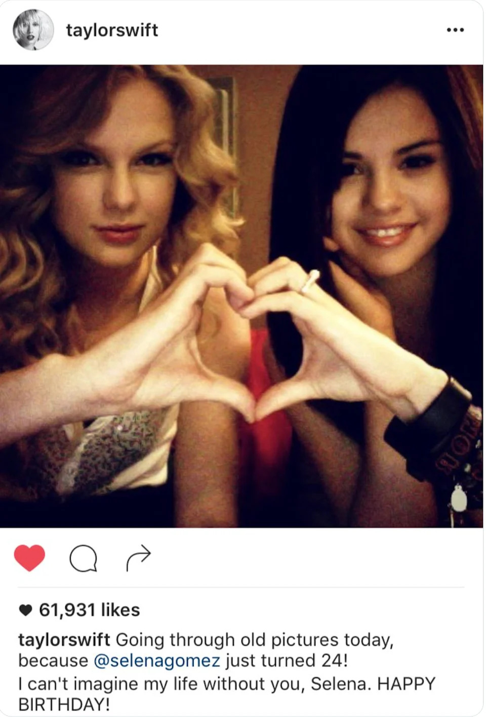 two individuals making a heart shape with their hands celebrating a birthday