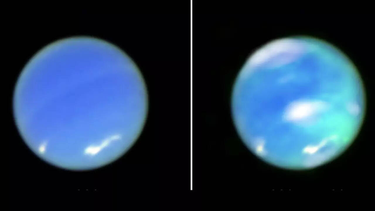 Auroras on Neptune (Image source: NASA)