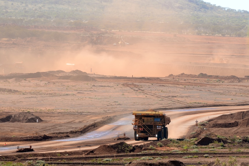 Haulage truck at the Rio Tinto West Angelas iron ore mine
