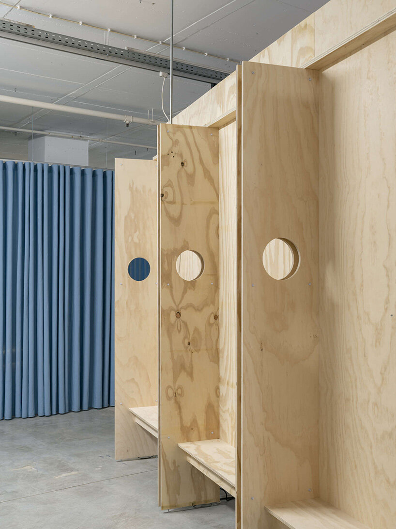 BUREAU assembles fragments of iconic institutions into scenography for garagem sul, lisbon