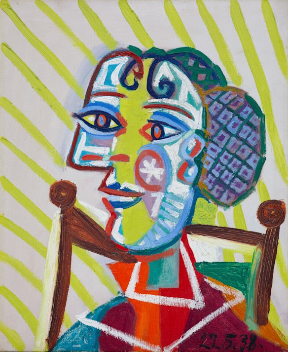 Pablo Picasso, Femme à la résille (Woman in a hairnet),1938, oil on canvas