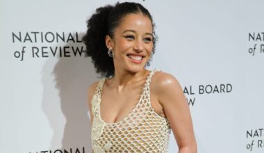 Chase Infiniti Wears a Woven Cream Dress to the 2026 NBR Gala