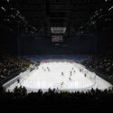 Arena in Milano Santa Giulia by Arup and David Chipperfield Architects. Ice hockey game with space for almost 15,000 visitors. Image © Noshe David Chipperfield Architects Releases New Images of the Milano Santa Giulia Arena Ahead of the 2026 Winter Olympics - Image 4 of 10