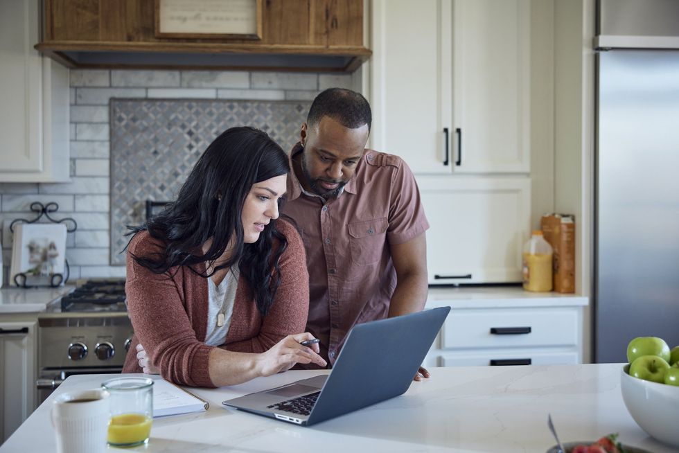 Couple on laptop