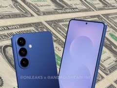 The vanilla Galaxy S26 allegedly boasts a slightly modified back camera layout. (Image source: OnLeaks, Pixabay, edited)