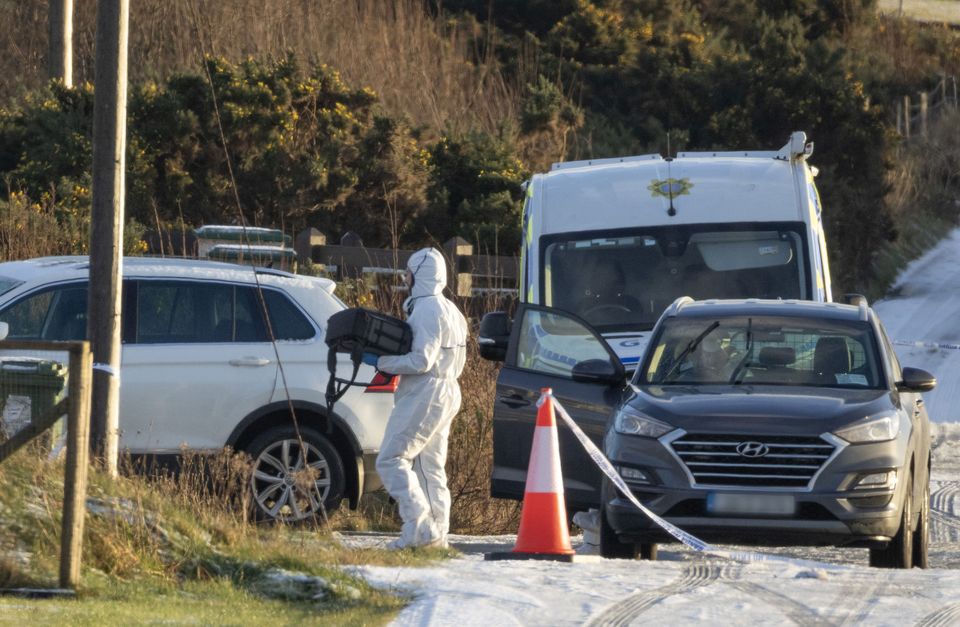 Gardaí at the scene of the incident near Ardara (North West Newspix)
