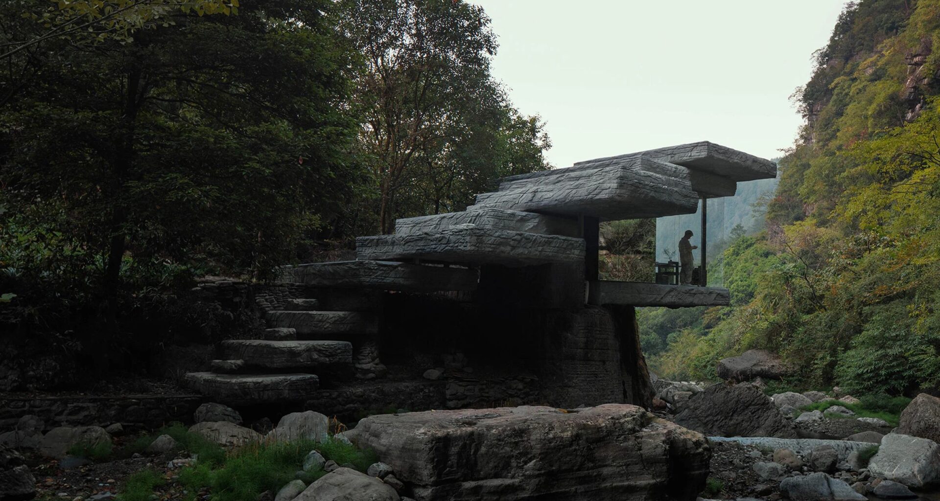 Imitation rock pavilion China DoDesign