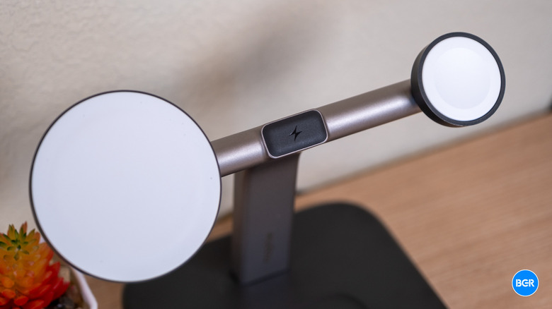 Chargers on the Mophie Qi2 3-in-1 Wireless Charging Stand