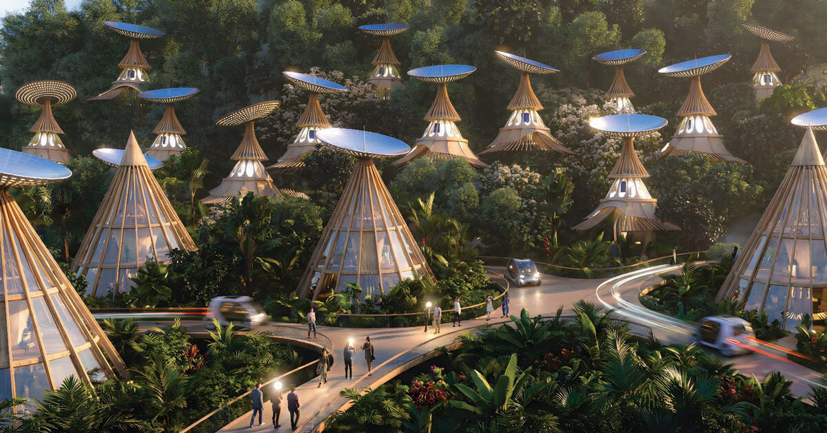 kinetic concave mirrors produce energy for fiji living system