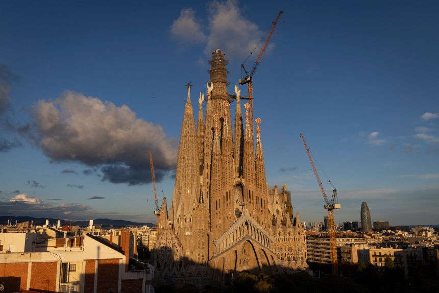 The Sagrada Familia basilica pictured on November 17, 2025.