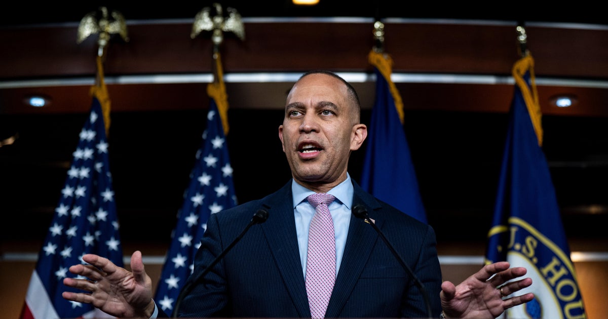House Minority Leader Hakeem Jeffries, a New York Democrat, speaks during a news conference at the U.S. Capitol in Washington, D.C., on Jan. 5, 2026.