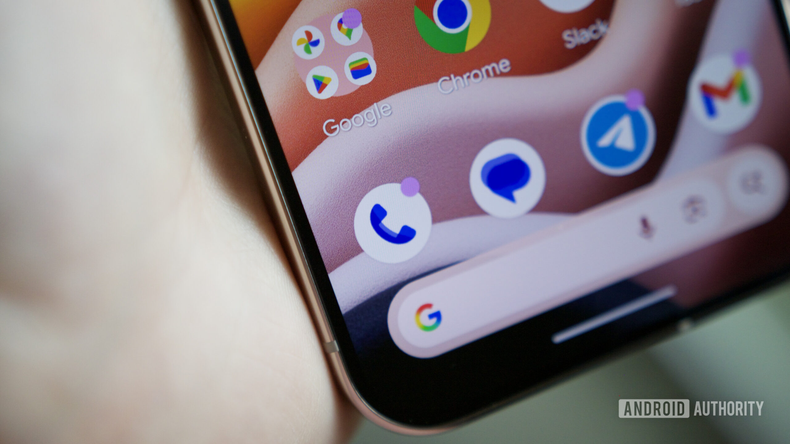 Close-up picture of the Google Phone app icon.