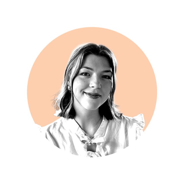 stylized portrait with obscured facial features against a soft background