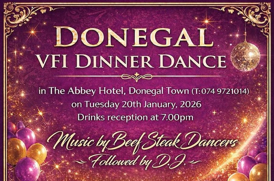 Terrific night in store at the annual Donegal Vintner's Dinner Dance at the Abbey Hotel