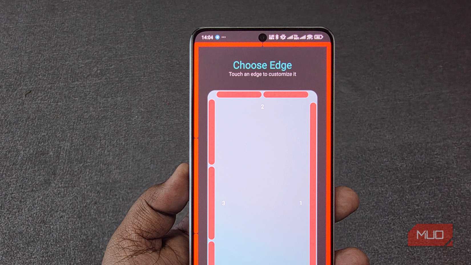 Choose edge screen