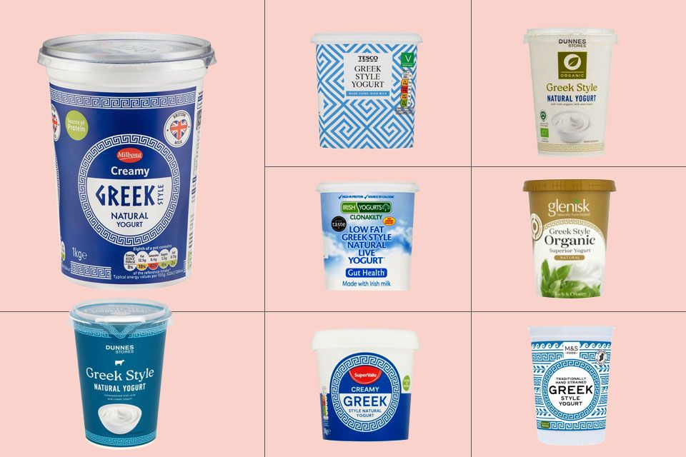 Supermarket Greek-style yoghurts
