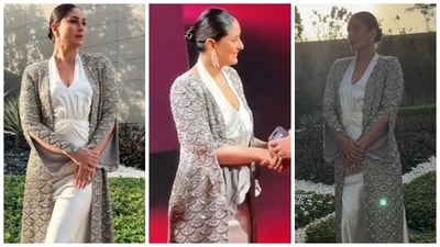Kareena Kapoor's ivory look is a masterclass in elegance.