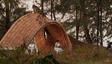 wallmakers sculpts 'kulhad pavilion' from disused terracotta cups