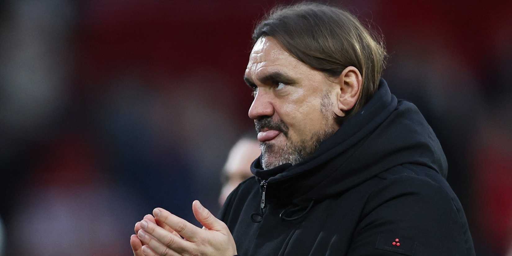 Leeds United manager Daniel Farke looks dejected after the match