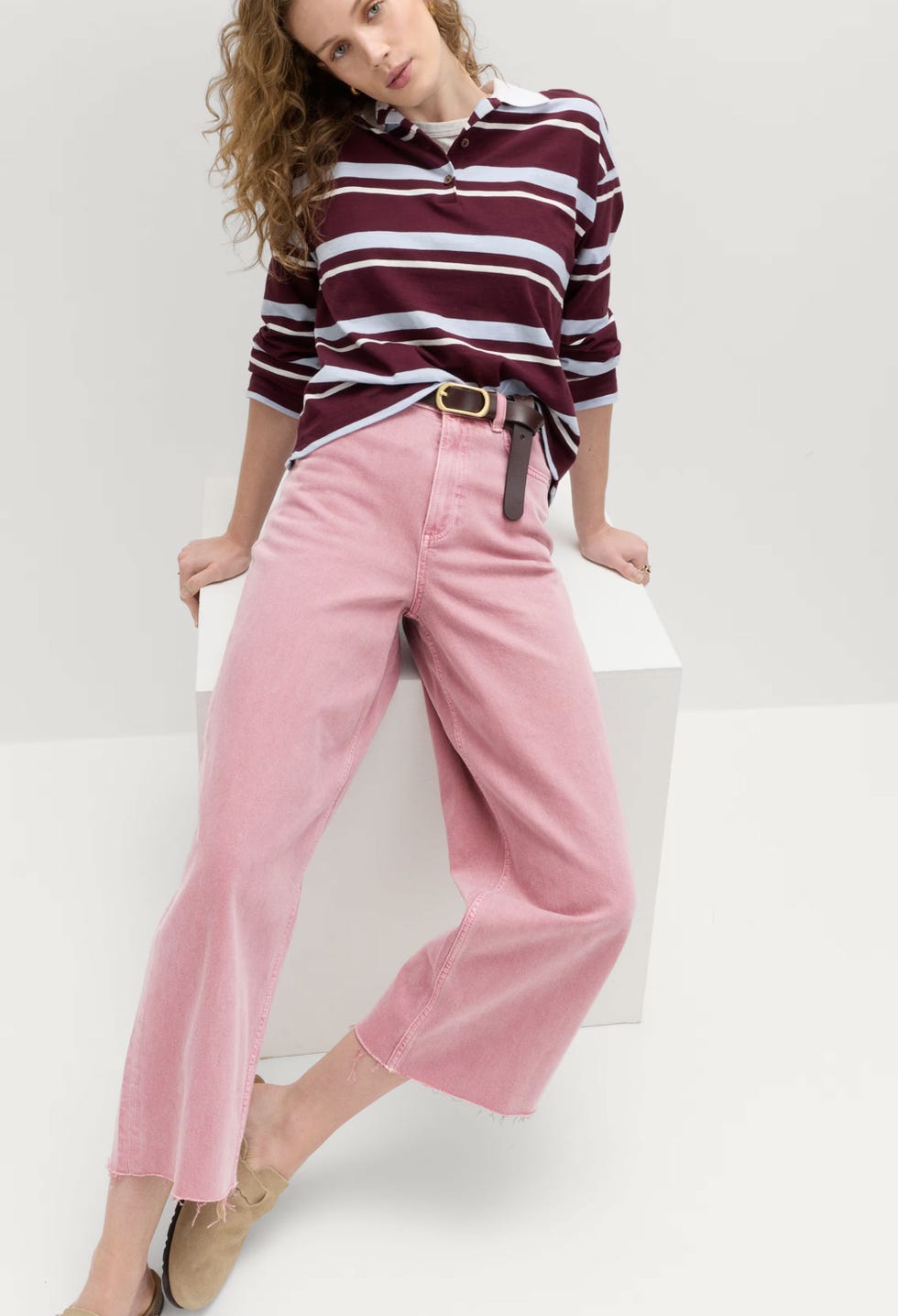 m&s pink jeans