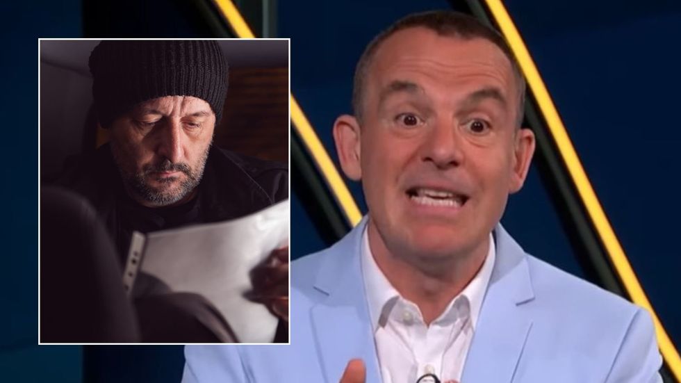 Martin Lewis and older man looking annpyed at letter