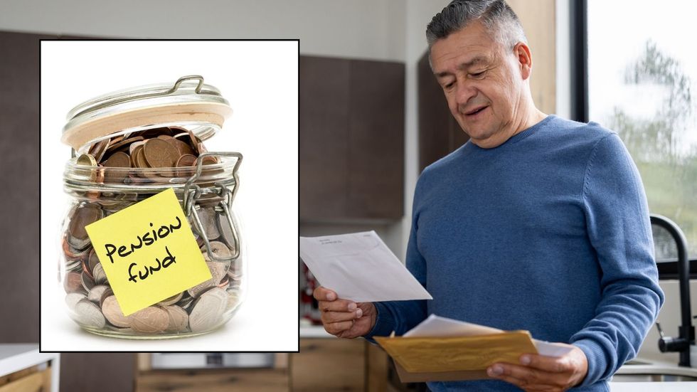 Older man looking worried and pension fund