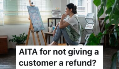 woman looking at a painting