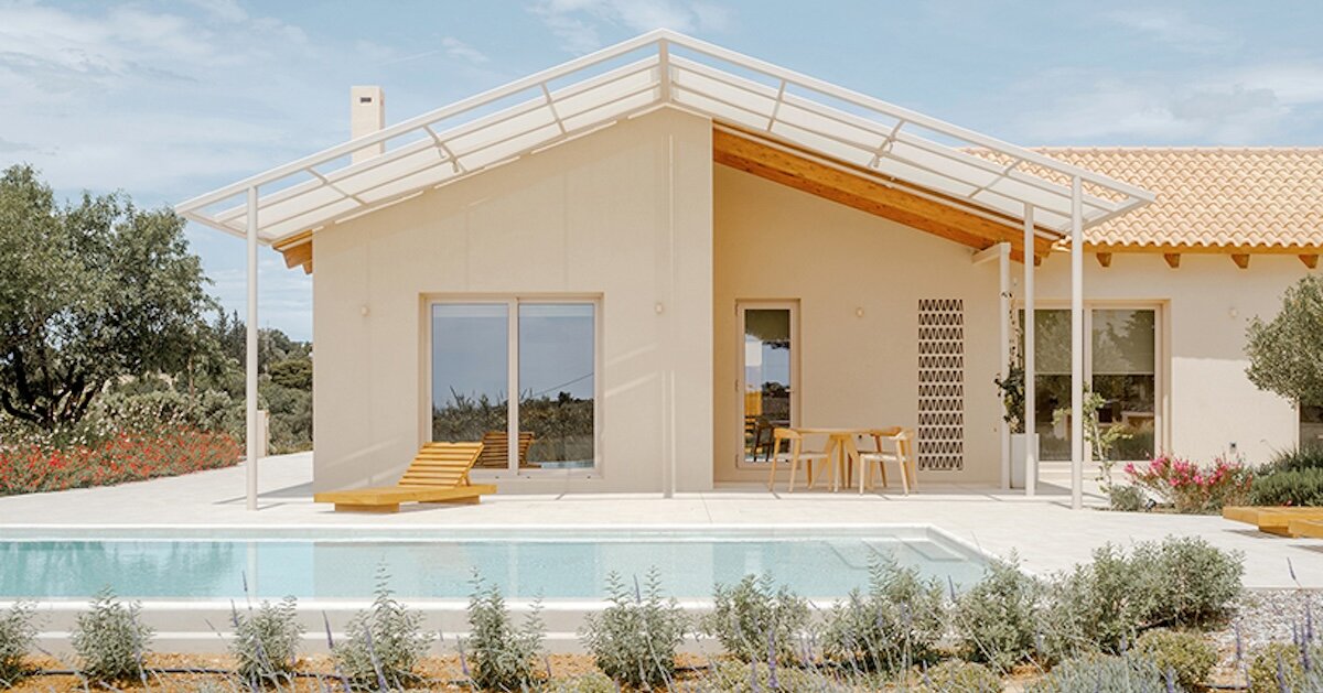 pitched metal roofs unify greek renovation project by local firm oblq