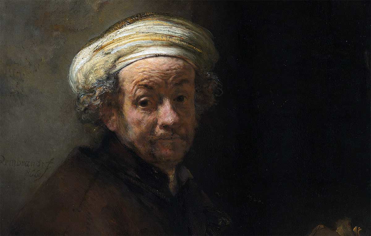 rembrandt self portrait apostle painting