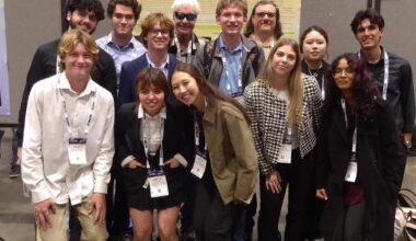 Gerard Fasel, John Mann, and Seaver physics students 2025-26