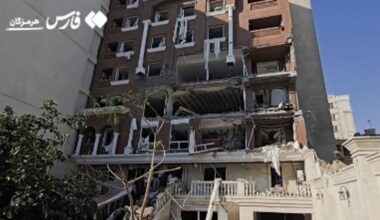 The explosion was reported in Bandar Abbas, Iran. Pic: Fars news agency