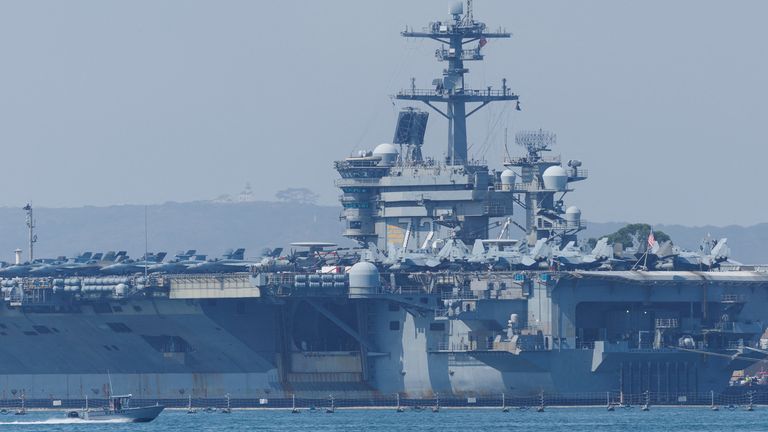 The USS Abraham Lincoln was sent to the region as tensions mounted.