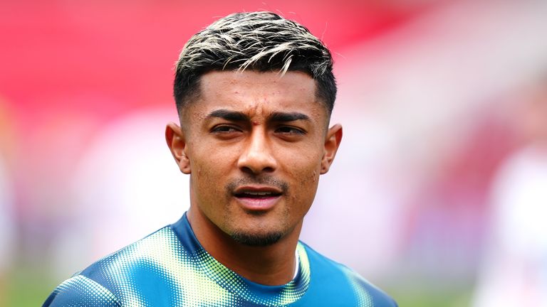 Bournemouth's Julian Araujo warming up prior to kick-off before the Premier League match at the City Ground, Nottingham