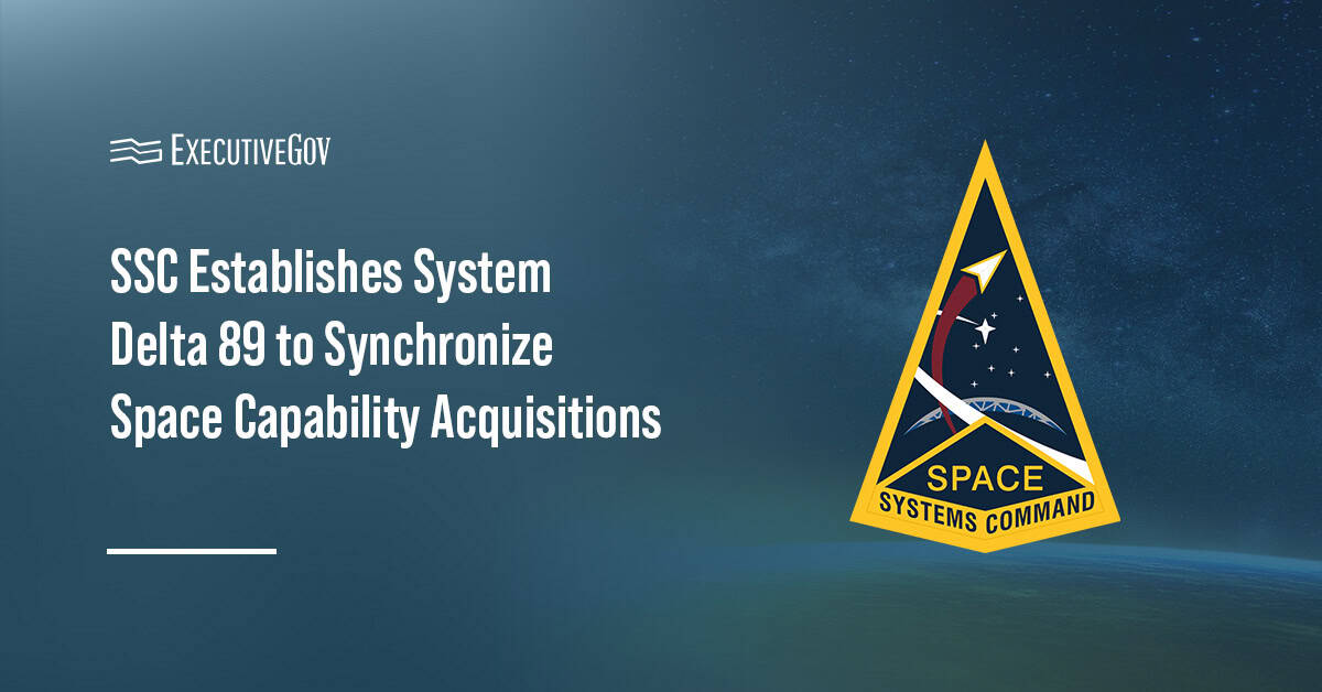 Space Systems Command logo. SSC activated System Delta 89 to synchronize acquisition efforts for space capabilities.