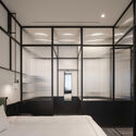 © Pedro Pegenaute The Telegraph Hotel / Neri&Hu Design and Research Office - Interior Photography, Bedroom, Lighting, Bed, Glass
