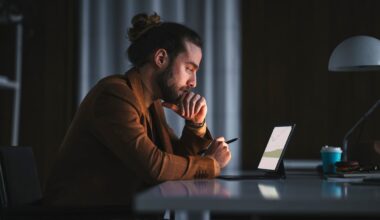 Person working at a desk.