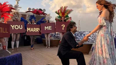 Kriti Sanon’s sister Nupur Sanon EXCHANGE RINGS with Stebin Ben; dreamy proposal pictures win hearts