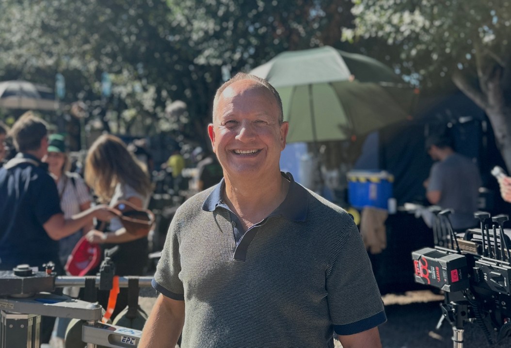 Matthew Patnick on the set of The Night Manager.