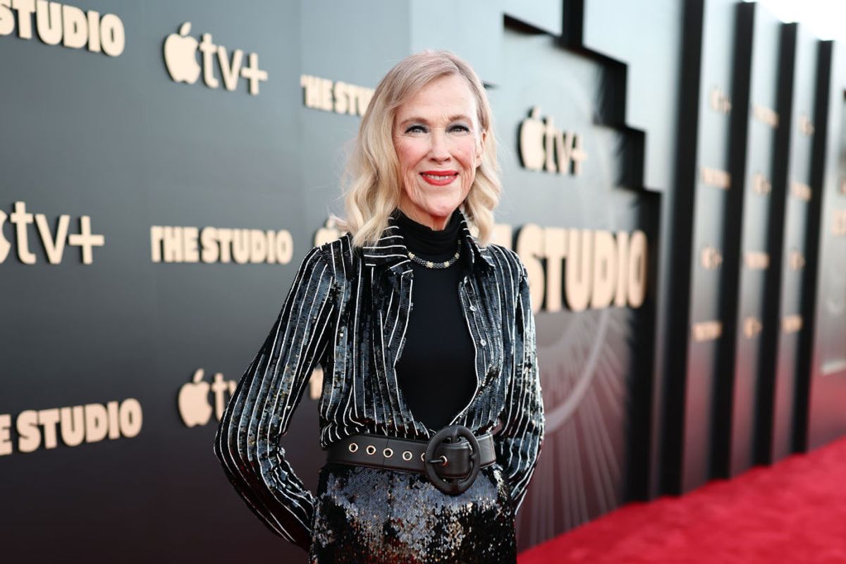 Catherine O'Hara attends the World Premiere of Apple TV+'s Series "The Studio" at Academy Museum of Motion Pictures on March 24, 2025 in Los Angeles, California