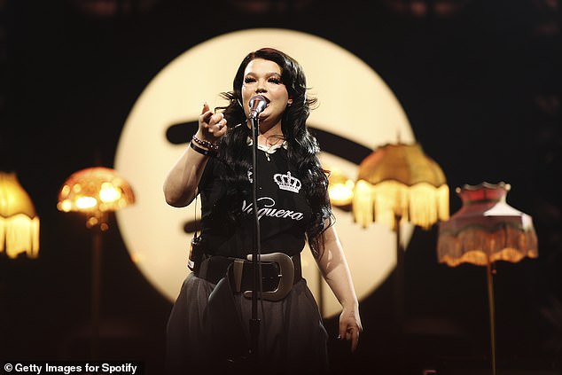 Lola Young returned to the stage for the first time since cancelling her tour, delivering a show-stopping performance at the Spotify Best New Artist party in West Hollywood, California, on Thursday