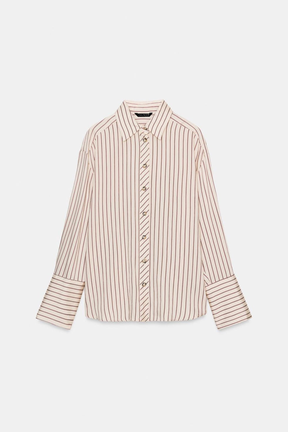 Striped Shirt With Wide Cuffs Striped Shirt With Wide Cuffs
