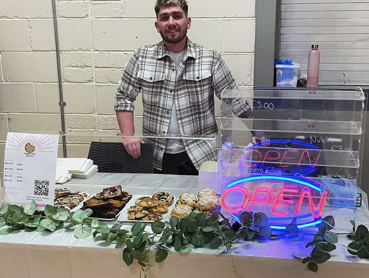 Chef Ciarán Walsh at Crumbs & Cream's first-ever stall in Carrigaline