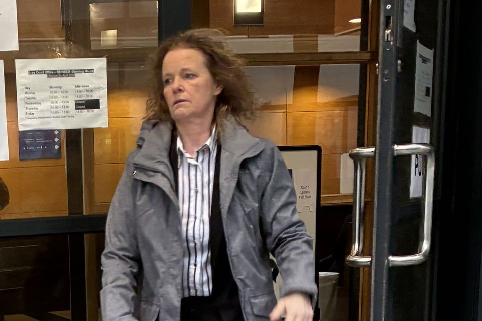 Justine O’Doherty (54), with an address at Meadowbrook, Kilcoole, Co. Wicklow leaving Bray Courthouse on February 3, 2026