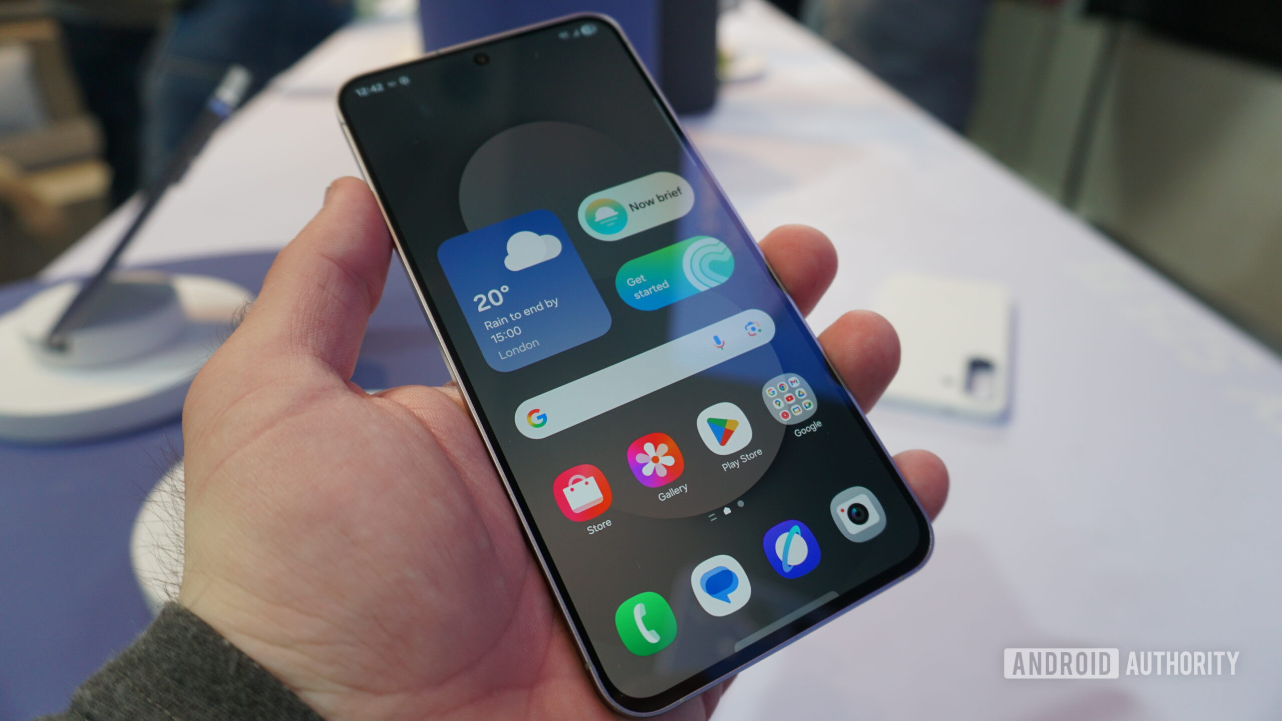 Galaxy S25 FE in hand front