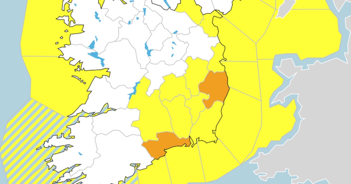 Met Éireann issues rain warnings for several counties amid flooding risks for southeast and Dublin – The Irish Times